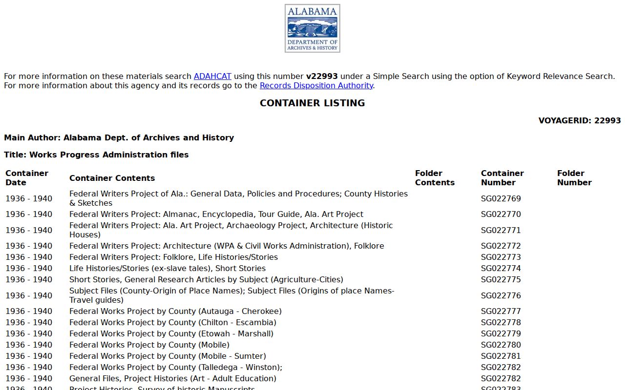 Bessemer city directory companion research in the ADAH WPA index inventory